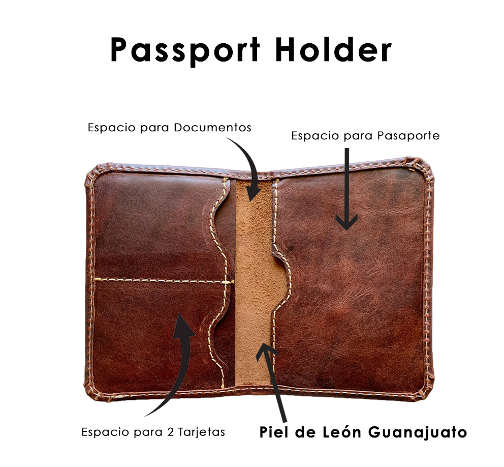 Passport Holder / Piel de León Guanajuato